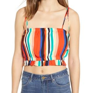 English Factory Rainbow Tie Crop Top